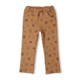 ブラウン | 動物総柄ストレッチミニ裏毛長パンツ | こどもの森e-shop