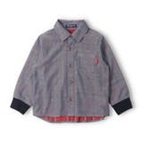 ネイビー | 袖口リブＷガーゼ長袖シャツ | こどもの森e-shop