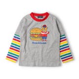 グレー | くまハンバーガー長袖Ｔシャツ | こどもの森e-shop