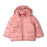 ピンク | ぞう・小花柄中綿ジャケット・ジャンパー | こどもの森e-shop