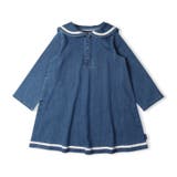 ブルー | セーラーデニム長袖ワンピース | こどもの森e-shop
