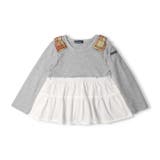 肩リボン付ティアード長袖Tシャツ・ロンT 80cm~140cm M62802 | こどもの森e-shop | 詳細画像2