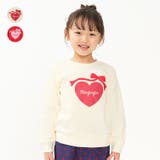 りぼんアップリケハートプリント裏毛トレーナー | こどもの森e-shop | 詳細画像1 