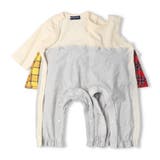 チェック切替長袖ロンパース・Tオール | こどもの森e-shop | 詳細画像4 