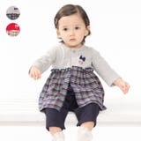 チェックスカート裏毛長袖ロンパース | こどもの森e-shop | 詳細画像1 