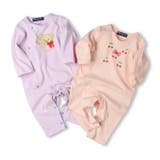くま・さくらんぼプリント前開き長袖ロンパース | こどもの森e-shop | 詳細画像8 
