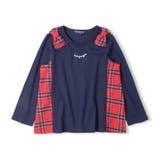肩リボンチェック切替長袖Tシャツ | こどもの森e-shop | 詳細画像3