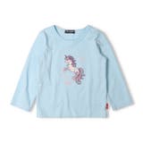 サックス | ユニコーンアップリケ長袖Ｔシャツ | こどもの森e-shop