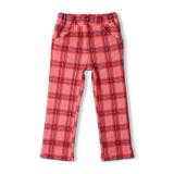 レッド | ドット・チェック柄爆温裏起毛長パンツ | こどもの森e-shop