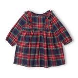 ネイビー | タータンチェック柄ネル長袖ワンピース | こどもの森e-shop