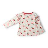 日本製さくらんぼ総柄長袖Tシャツ | こどもの森e-shop | 詳細画像2 