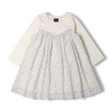 花柄シフォン・ラメ入りチュールワンピース 80cm～130cm N22301 | こどもの森e-shop | 詳細画像2 