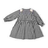 ギンガムチェック・小花柄前開き長袖ワンピース | こどもの森e-shop | 詳細画像2 