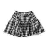 ブラック | チェック・お花柄バルーンスカートパンツ | こどもの森e-shop
