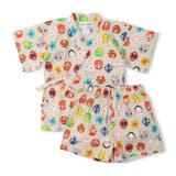 ベージュ | 【WEB限定】お祭りお面柄甚平 | こどもの森e-shop