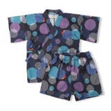 ブルー | 【WEB限定】水玉金魚柄甚平 | こどもの森e-shop