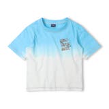 ブルー | 恐竜プリントタイダイTシャツ | こどもの森e-shop