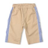 ベージュ | 脇ストライプデニム・ダンプハーフパンツ | こどもの森e-shop