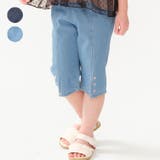 リボン・ハート刺繍6分丈デニムハーフパンツ | こどもの森e-shop | 詳細画像1