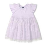 ラベンダー | ハート柄チュールスカート半袖ワンピース | こどもの森e-shop