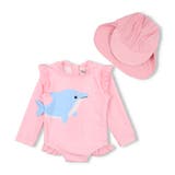 ピンク | 【WEB限定】イルカ・アザラシロンパース水着・帽子セット | こどもの森e-shop