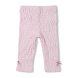 ピンク | 裾リボン付無地レギンス | こどもの森e-shop