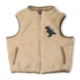 ベージュ | 恐竜アップリケボアベスト | こどもの森e-shop