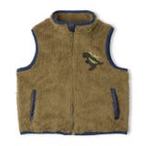 カーキ | 恐竜アップリケボアベスト | こどもの森e-shop