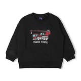 ブラック | 働く車・恐竜裏毛トレーナー | こどもの森e-shop