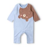 ブルー | 【WEB限定】うさぎ・くま長袖ロンパース | こどもの森e-shop