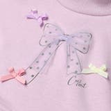 リボンモチーフ付花柄チュール切替裏起毛ワンピース | こどもの森e-shop | 詳細画像6 