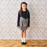 リボン付チェック 花柄切替長袖Tシャツ ロンT | こどもの森e-shop | 詳細画像9 