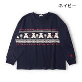 ネイビー | 【WEB限定】ノルディック柄裏毛トレーナー | こどもの森e-shop