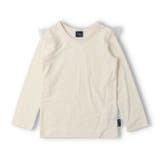 オフホワイト | リボン柄ジャガード長袖Tシャツ | こどもの森e-shop