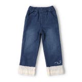ネイビー | 【WEB限定】レース切替デニムパンツ | こどもの森e-shop