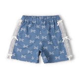ブルー | リボン柄ショートパンツ | こどもの森e-shop