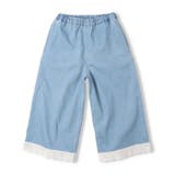 ブルー | 【WEB限定】チェック・デニムワイドパンツ | こどもの森e-shop