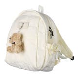 アイボリー | くまマスコット付キルトリュック | こどもの森e-shop