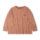オレンジ | 【WEB限定】ペンキプリントポケット付長袖Ｔシャツ | こどもの森e-shop