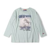 ライトグリーン | 恐竜プリント長袖Ｔシャツ | こどもの森e-shop