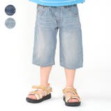 ストレッチデニム6分丈ハーフパンツ 90cm~130cm V33114 | こどもの森e-shop | 詳細画像1