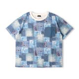 デニムパッチワーク風プリント半袖Tシャツ | こどもの森e-shop | 詳細画像2