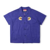 ブルー | 【WEB限定】トラ刺繍スカシャツ | こどもの森e-shop