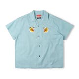 サックス | 【WEB限定】トラ刺繍スカシャツ | こどもの森e-shop