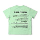 ネイビー | 新幹線電車プリント切符付半袖Ｔシャツ | こどもの森e-shop