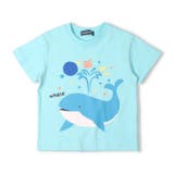 サックス | 【WEB限定】くじらプリント半袖Tシャツ | こどもの森e-shop
