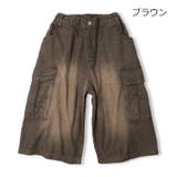 ブラウン | デニムカーゴハーフパンツ | こどもの森e-shop