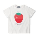 ホワイト | 【WEB限定】いちご仕掛け半袖Tシャツ | こどもの森e-shop