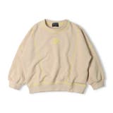 ベージュ | 日本製ステッチ配色裏毛トレーナー | こどもの森e-shop