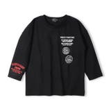 ブラック | 日本製ロゴプリント長袖Ｔシャツ | こどもの森e-shop